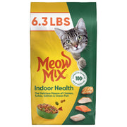 Meow Mix emballage 6,3 lb montrant le nouveau visuel et facilité de stockage