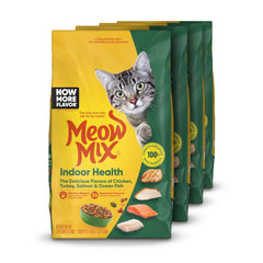Meow Mix emballage avant montrant l’aspect pratique et l’attrait gustatif