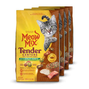 Meow Mix montrant emballage avant et bénéfice polyvalence