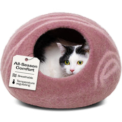 MEOWFIA Cat Cave face avant rose gold montrant l'entrée et l'intimité