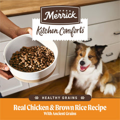 Merrick zoom sur croquettes et nutriments, riche en protéines