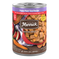 Merrick boîte face montrant l’étiquette claire et l’appétence