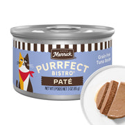 Merrick pâté face avant du canneton montrant l'étiquette et bénéfice nutritionnel
