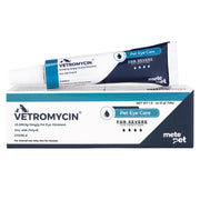 METEPET Vetromycin emballage avant montrant le tube et l'usage facile