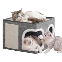 MewCharm lit niche gris face montrant refuge et confort