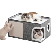 MewCharm vue avant de la maison pour chat montrant confort et sécurité