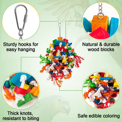 MEWTOGO détails des couleurs vives peintes avec colorants alimentaires pour stimuler l’oiseau