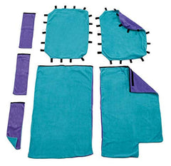 MidWest housse face avant du kit 2 montrant couleur violet et teal pour confort
