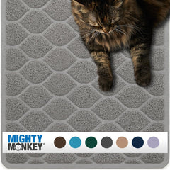 MIGHTY MONKEY tapis face avant protège sols et retient litière