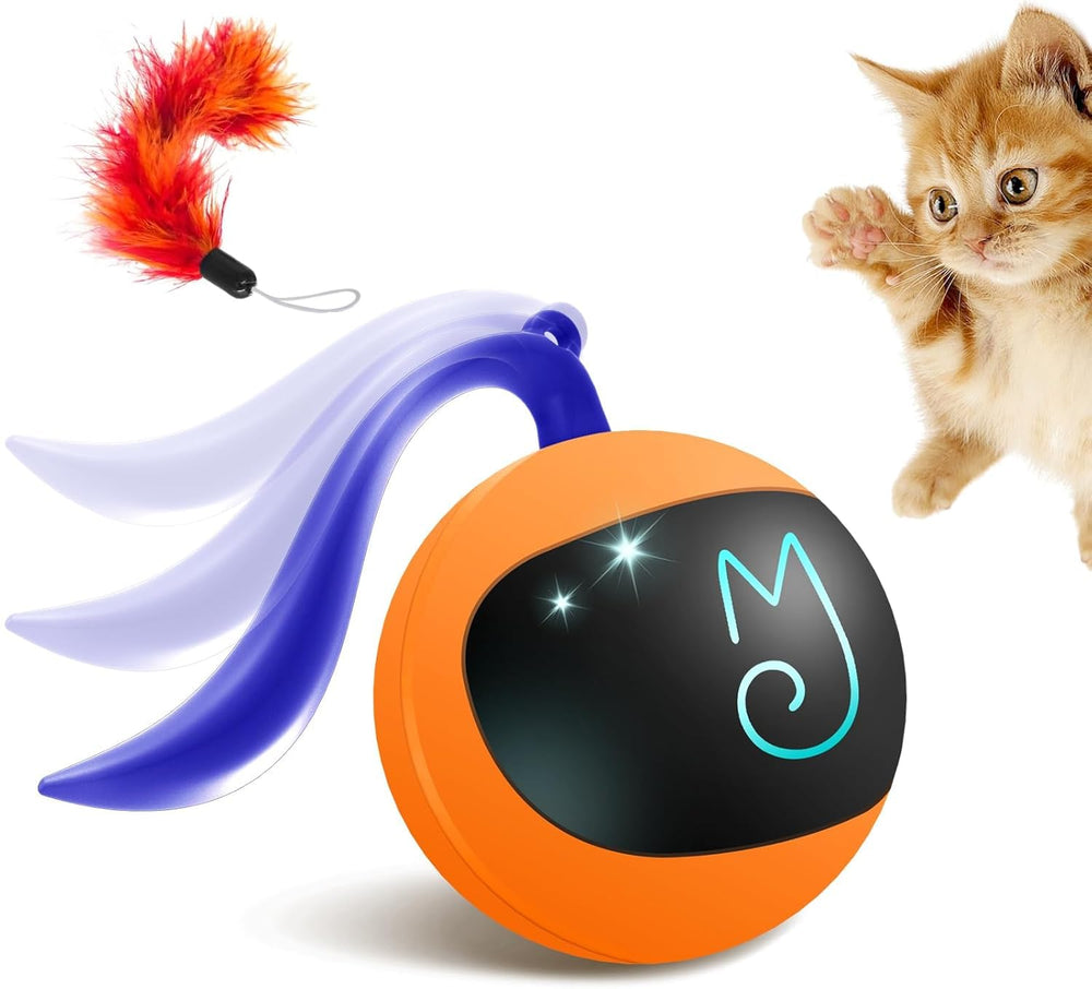 Migipaws balle interactive vue de face attirant l'œil et stimulant le jeu