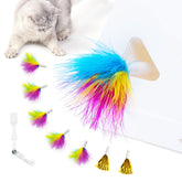 Migipaws emballage avant avec plumes arc-en-ciel pour stimuler le jeu