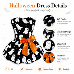 Miiemiu robe Halloween nœud orange cousu, accent visible et robuste
