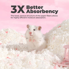 mini&moe litière en cage utilisée par hamster, réduit poussière