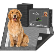 MIZOK packaging frontal montrant 30 tapis et taille 28x30 pouces pour conservation pratique