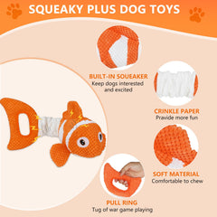 Molantaule clownfish poignée tenue à la main pour jeu de traction sécurisé et amusant