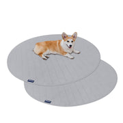 Moonsea vue frontale du tapis en lot de deux montrant emballage et dimensions utiles