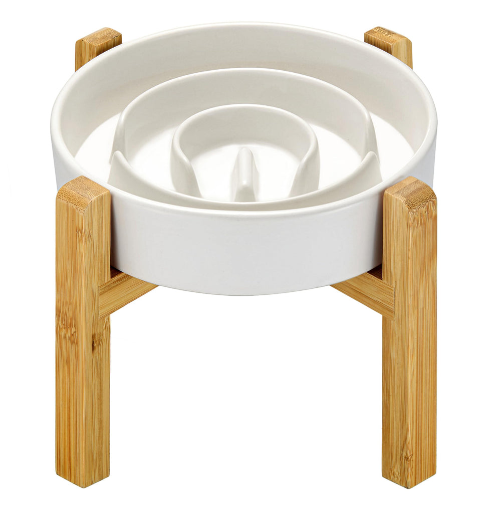 MOPANG gamelle face avant blanche montrant design lent et stable