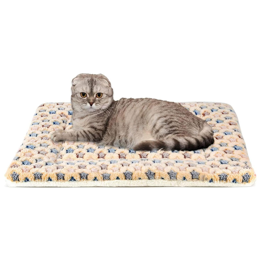 Mora Pets matelas face avant marron montrant le motif étoiles et confort