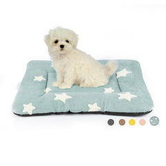 Mora Pets tapis face avant montrant le matelas plat et confortable pour crate