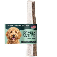 Mountain Valley Antlers emballage avant montrant un produit naturel et robuste