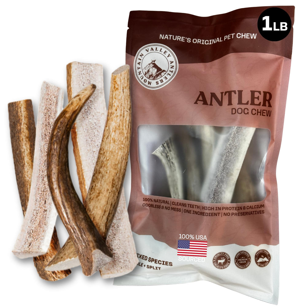 Mountain Valley Antlers paquet devant montrant assortiment naturel et durable