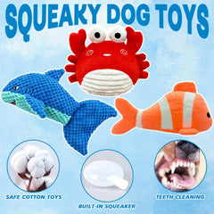 MRSOHRET crabe et requin rembourrage doux pour confort de mastication