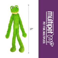 Multipet Swingin' Slevin Frog à l'échelle près d'un ruban, illustre 30" (76 cm)