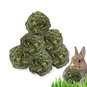 MUYG emballage avant des 6 boules en foin Timothy, jouet naturel pour rongeurs