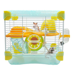 MUYG cage face avant bleu montrant ventilation et sécurité