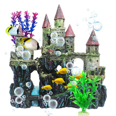 MUYG château face avant coloré, met en valeur l'aquarium