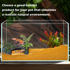 MUYG décor en terrarium avec gecko, encourage comportement naturel