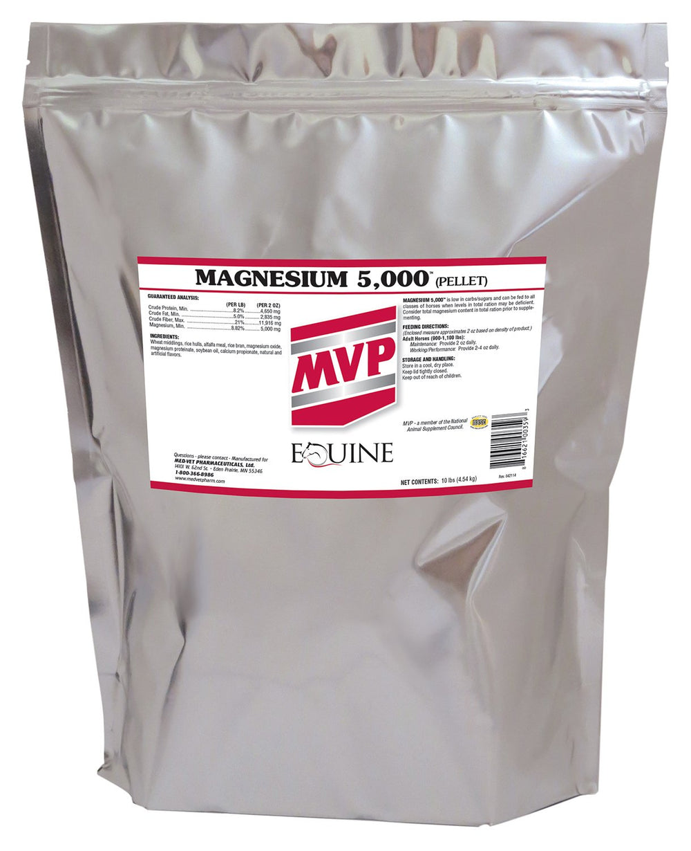MVP Magnésium 5000 sac 10 lb montrant l'emballage robuste et pratique