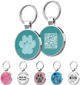 MYLUCKYTAG face avant de la médaille montrant le QR code et identification claire