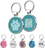 MYLUCKYTAG face avant de la médaille montrant le QR code et identification claire