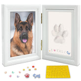 MYPAWLETS cadre vue de face montrant empreinte et photo pour souvenir