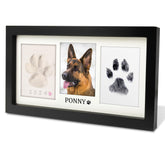 MYPAWLETS cadre XL noir montrant une empreinte et protection, souvenir durable