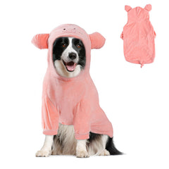 NACOCO costume cochon face rose montrant la coupe et l'effet mignon