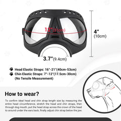NAMSAN lunettes portées par chien large museau pour protection en extérieur