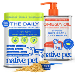 Native Pet boîte et flacon visibles montrant un pack complet et pratique