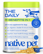Native Pet boîte face avant montrant le format pratique pour la routine quotidienne