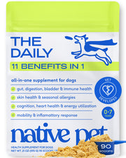 Native Pet emballage face montrant pot et bénéfice simplicité