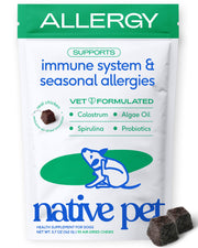 Native Pet face avant de l'emballage montrant la quantité et l'usage, facilité d'achat