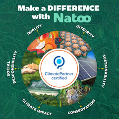 NATOO comparaison taille du sachet dans une main, pratique et portionnable