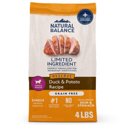Natural Balance emballage face avant montrant la recette et bénéfice nutritionnel
