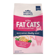 Natural Balance sac devant montrant la formule Fat Cats pour contrôle du poids