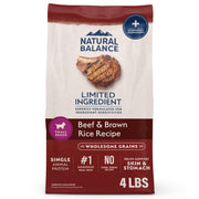 Natural Balance paquet devant montrant formule pour petites races et bénéfice nutritionnel