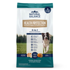 Natural Balance paquet devant montrant la recette poulet bénéfice nutrition complète