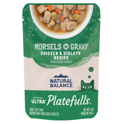 Natural Balance emballage avant montrant les morceaux en sauce et l'attrait