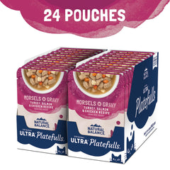 Natural Balance poche 3 oz ouverte prête à servir et pratique