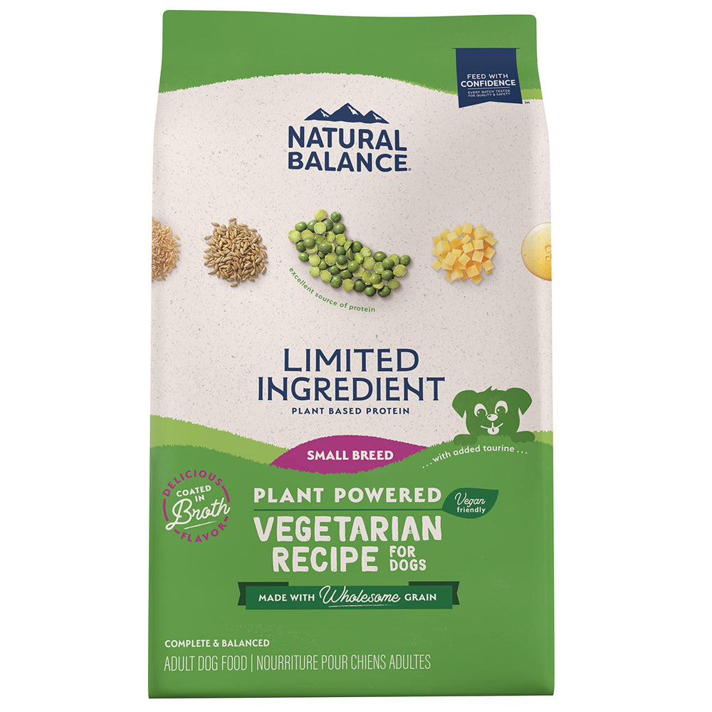 Natural Balance sachet face avant montrant le format 12 lb et bénéfice nutritionnel
